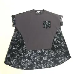 OLIVE des OLIVE フラワープリント 半袖 Tシャツ