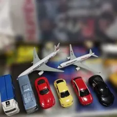 Jal ノベルティ　2機、トミカ ミニカー 8台セット 　/　まとめ売り