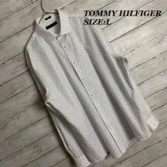 《ドット》BDシャツ TOMMY HILFIGER 長袖 ドット 爽やか L