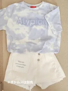 レピピアルマリオ　Tシャツ(ドロップショルダー) M【ホワイト×ラベンダー】