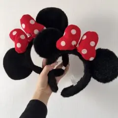 ミニーマウス カチューシャ 2点セット ミニーちゃん リボン