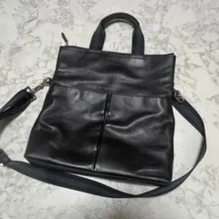 コーチ　F54759 2way バック　黒　レザー　ショルダーバック