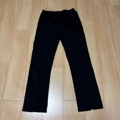黒スラックス ゴムウエスト スリット裾　サイズ38