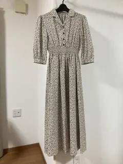 レオパードドット模様　ロングワンピース　　フリーサイズ