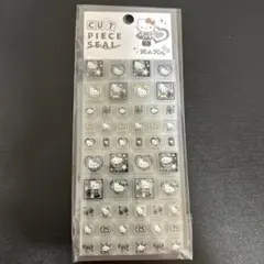 【新品未開封】タイルシール　ハローキティ　カットピースシール　モノクロ　白黒