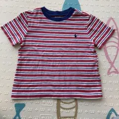 ラルフローレン　Tシャツ　赤　ネイビー　ボーダー　12M   80cm   美品