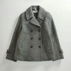 【極美品】マーガレットハウエル　高級カシミヤ混ピーコート　グレー　2