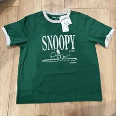 ユニクロ UT PEANUTS SNOOPY Tシャツ M グリーン