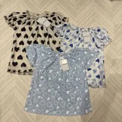 【新品3点セット売り】ハート柄Tシャツ