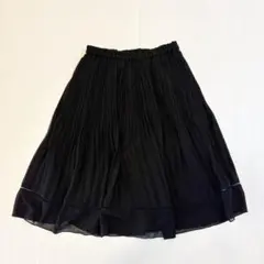 シューラルー SHOO-LA-RUE スカート プリーツ ひざ丈 ブラックのサムネイル