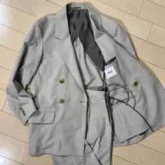 美品 AOKI レミュー スーツセットアップ ダブル パンツ2着 イージー M