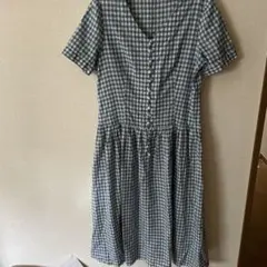値下げしましたMademoiselle NON NON チェック柄半袖ワンピースのサムネイル