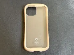 iFace iPhone13mini ベージュ 強化ガラスクリア スマホケース