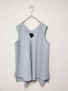 ATON 　Vネックプルオーバーベスト　グレー系　２