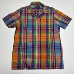 ラルフローレン 擦れマドラスチェック 半袖シャツ size:S