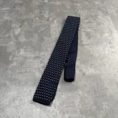 MATUDE HOMME vintage navy knit necktie