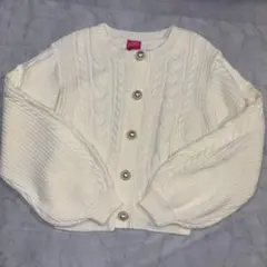 カーディガン パールボタン