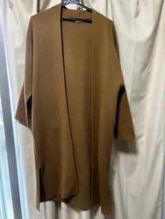 GU ブラウン オープンフロントカーディガン　M