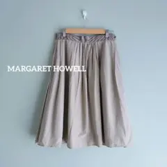【最終値下げ】 マーガレットハウエル ギャザーフレアスカート コットンシルクのサムネイル