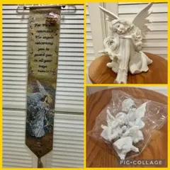 天使のタペストリーと置物セット/セドナ ホーリークロス教会購入