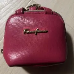 ピンク エコバッグ 合成皮革収納袋付き