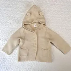 babyGAP クマ耳フード付きカーディガン90cm 18-24m