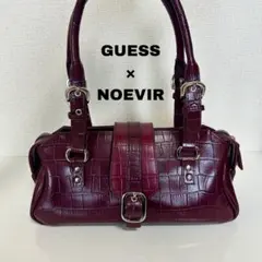 GUESS × NOEVIRコラボ クロコ型押し ハンドバッグ y2k ボルドーのサムネイル