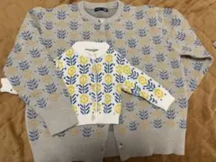 親子お揃いニットカーディガン