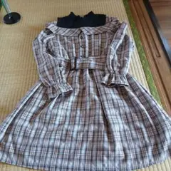 Lovetoxic 肩だしチェック柄ワンピース M