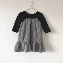 着用回数少☆美品☆petit main☆ギンガムドッキングワンピース