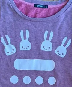 CUNE うさぎ プリント 半袖 Tシャツ カットソー M