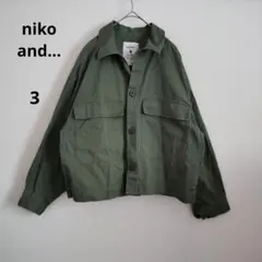 niko and... ニコアンド オリーブグリーン ジャケット 綿100% 3