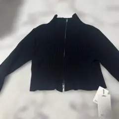 SNIDEL ブラック クロップドカーディガン