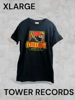 XLARGE × TOWER RECORDS コラボTシャツ 黒 Sサイズ 古着