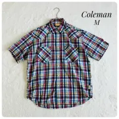 Coleman✨コールマン（M）チェック柄 半袖シャツ カジュアルのサムネイル