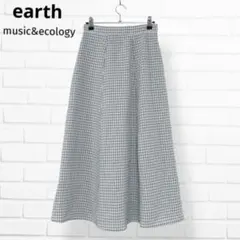 美品✨アースミュージック＆エコロジー ギンガムチェック フレアロングスカートのサムネイル