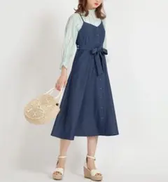 美品 フェルゥ ジャンパースカート キャミワンピース