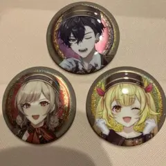 にじさんじ缶バッジビスケット4 佐伯イッテツ　フレン・E・ルスタリオ　星川サラ