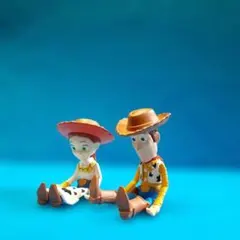 ディズニー　トイストーリー　ガチャ　まちぼうけ　ウッディ　ジェシー　2点セット