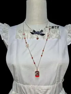 4wayいちごジャム お花 モチーフ多層ネックレス axes femme