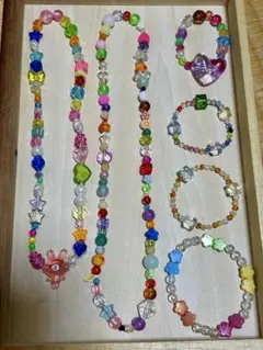 ビーズ　ネックレス　ゴム製　まとめ売り