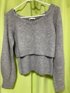 2ピースパフィータッチセーター Lサイズ