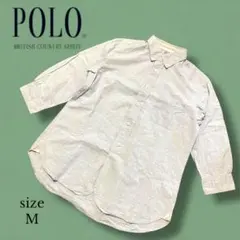 【POLO BCS】ポロ ビーシーエス　リネン混シャツ　M 七分袖のサムネイル