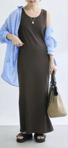 【試着のみ】リヴドロワ　2WAYリブタンクワンピース