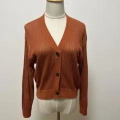新品　UNIQLO ユニクロ メッシュVネックショートカーディガン　M