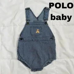 POLO babyオーバーオール ロンパース ストライプ ベビー服のサムネイル