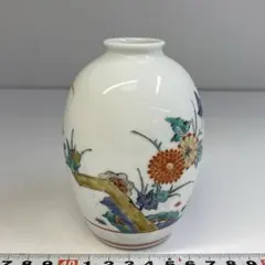 【美品/未使用】⭐︎柿右衛門花瓶⭐︎十四代酒井田柿右衛門 人間国宝 十四代酒井田柿右衛門 濁手『つつじ文花瓶』 - 国内外