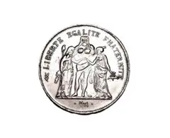 フランス ヘラクレス50フラン銀貨1978年 - メルカリ