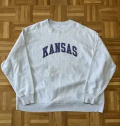 【3XL】チャンピオン リバースウィーブ カレッジ KANSAS 00s 霜降り