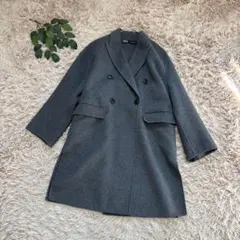 7075✾ザラ✾チェスターコート【XS】ダブル/グレー/小さいサイズ/ロング
